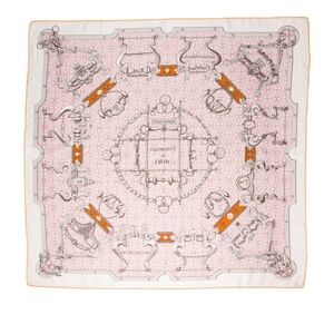 Hermes Mors et Gourmettes Silk Scarf